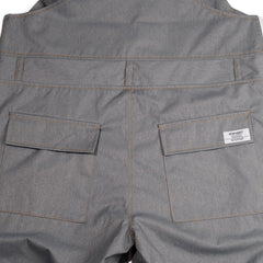 DENIM BIB PANTS GRAY