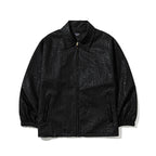 DSXBS LOGO LEATHER JACKET BLACK