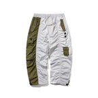 DOUBLE SHIRRING SUPER WIDE PANTS KHAKI / GRAY