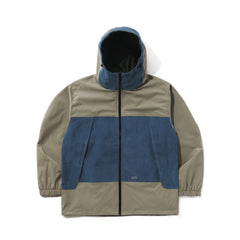 MMM HF WINDBREAKER HOODED JACKET ASH KHAKI / CORDUROY SKY