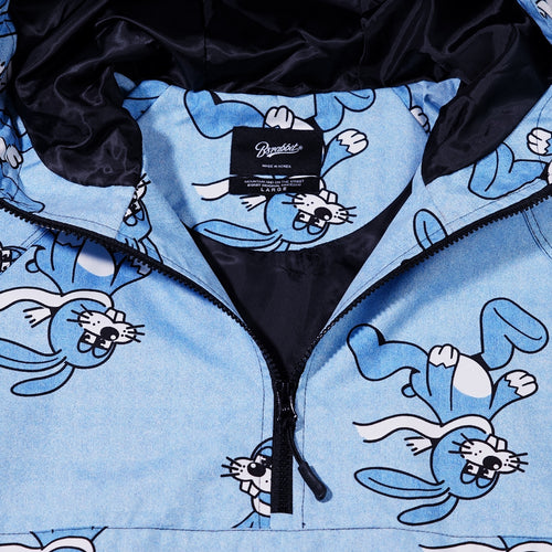 SUNDAY RABBIT HOODED ANORAK JACKET LIGHT BLUE