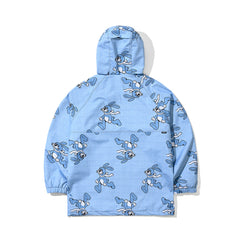 SUNDAY RABBIT HOODED ANORAK JACKET LIGHT BLUE