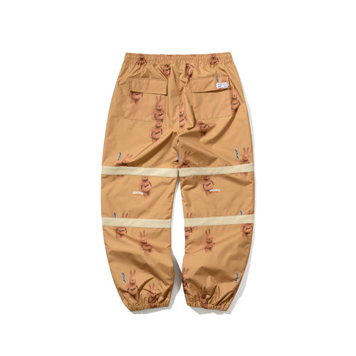 ORIGINAL POT-X REFLECTIVE WIDE JOGGER PANTS BROWN