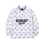 BSRBT SPORTY PULLOVER SNAP JACKET WHITE