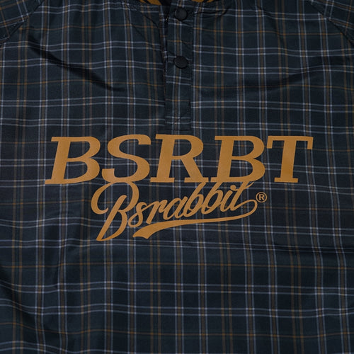 BSRBT SPORTY PULLOVER SNAP JACKET CHECK BROWN