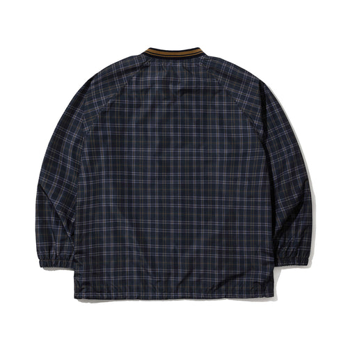 BSRBT SPORTY PULLOVER SNAP JACKET CHECK BROWN