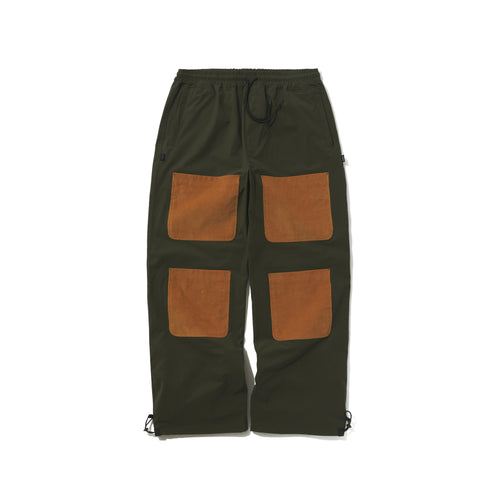 OPEN 4 POCKET WIDE TRACK PANTS DEEP KHAKI / CORDUROY BROWN