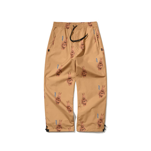 3D BEARRABBIT WIDE TRACK PANTS BROWN