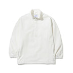 COMFORTABLE PULLOVER SNAP JACKET WHITE