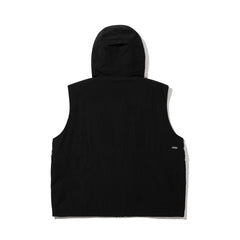 BIG POCKET HOODED VEST BLACK