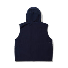 BIG POCKET HOODED VEST NAVY