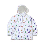 RAINBOW TR HOODED ANORAK JACKET WHITE