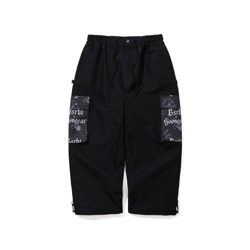 BSRXGOONGEAR PEACE CARGO WIDE TRACK PANTS BLACK