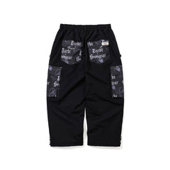 BSRXGOONGEAR PEACE CARGO WIDE TRACK PANTS BLACK