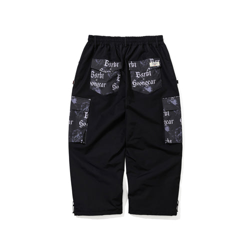 BSRXGOONGEAR PEACE CARGO WIDE TRACK PANTS BLACK