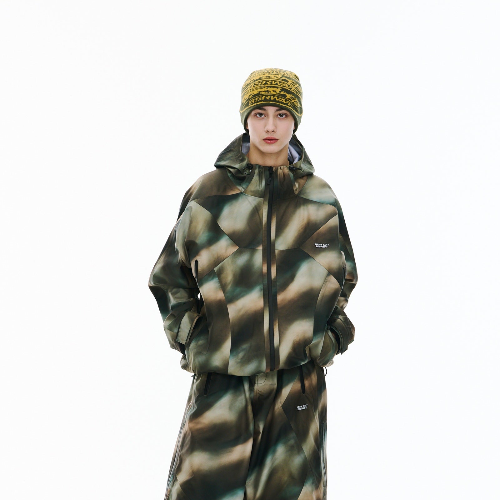 2526FW BSRABBIT Dsxbs 3L Seam Sealing Hooded Shell Jacket Olive Smoke