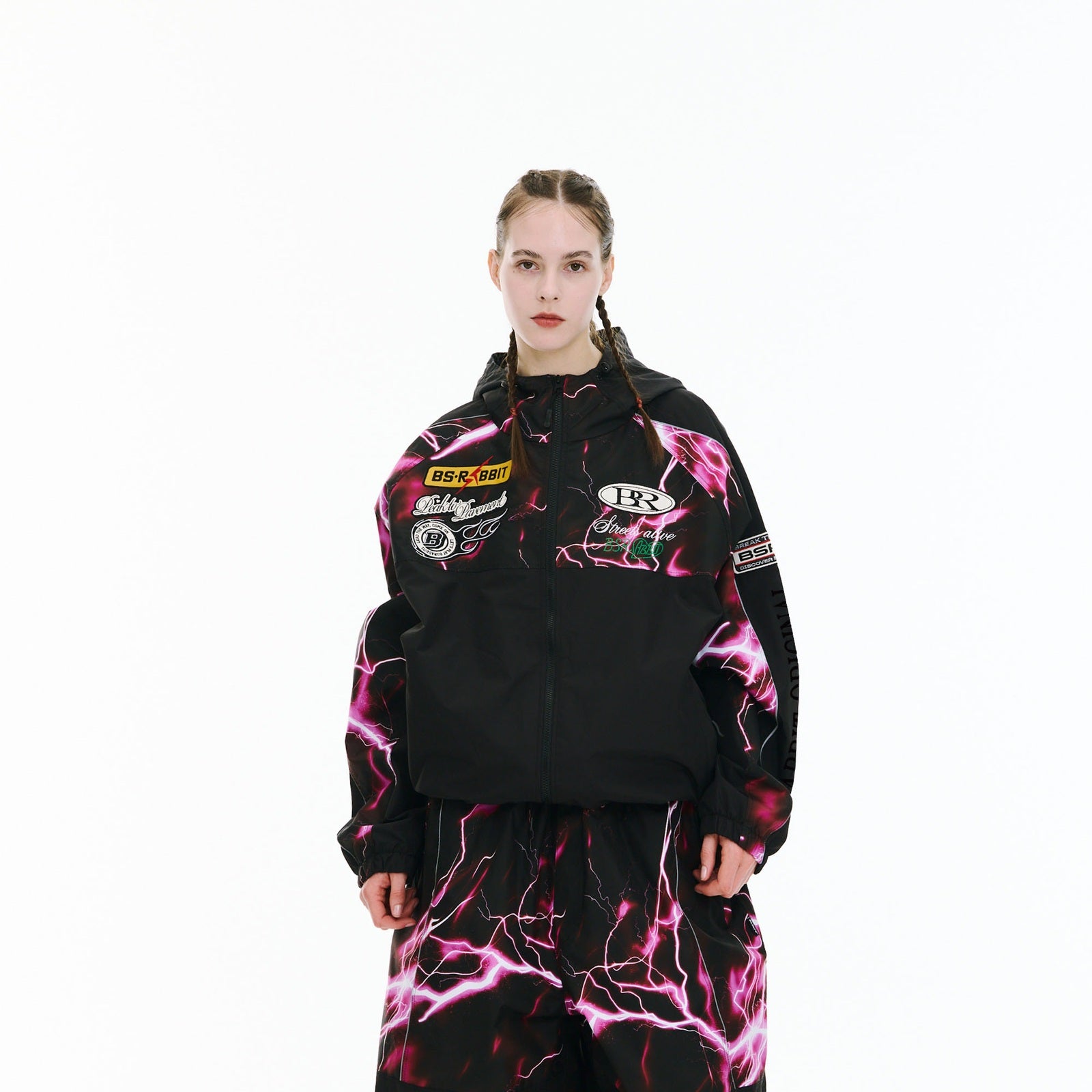 2526FW BSRABBIT Patched Utility Hooded Jacket Jacket Black