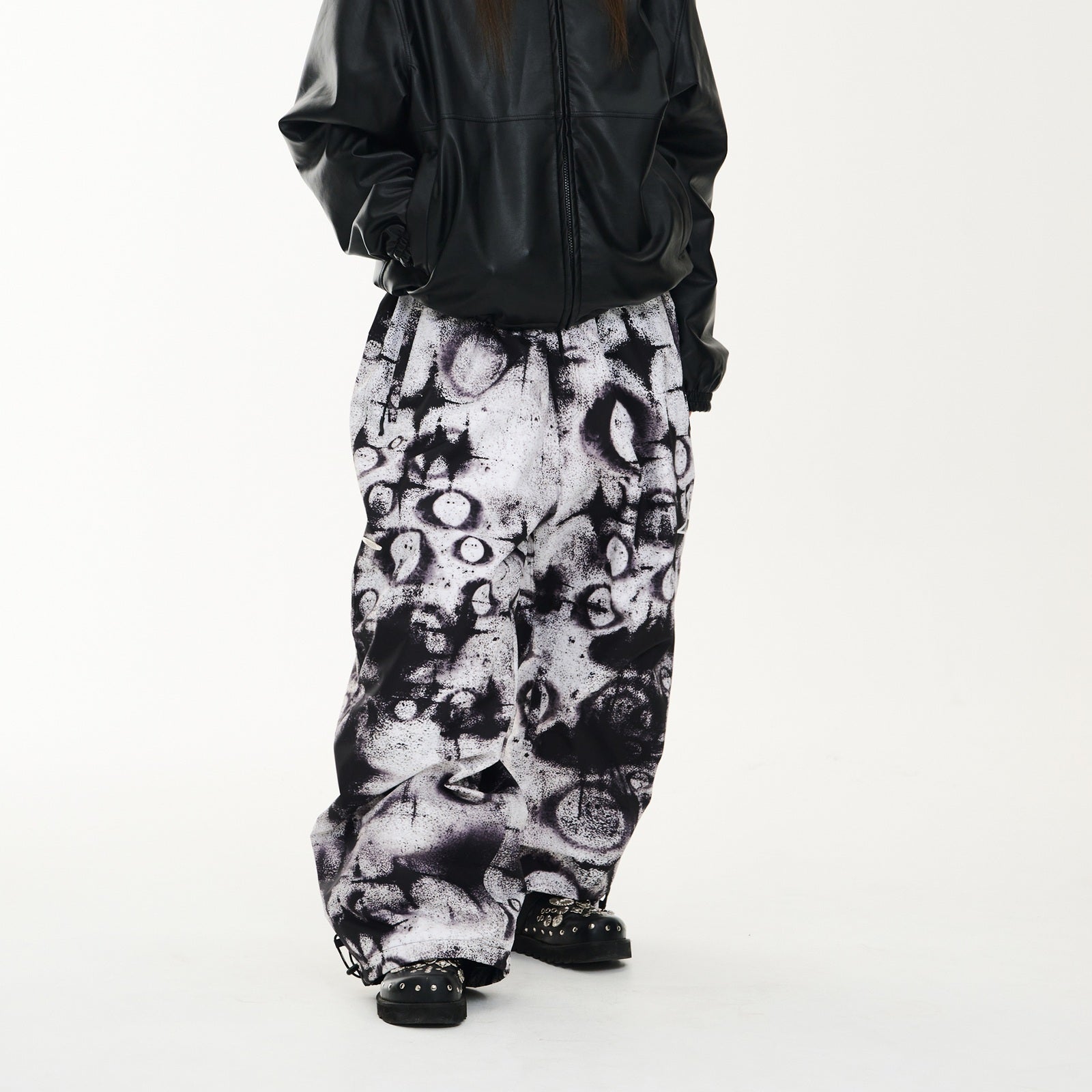 2526FW BSRABBIT Lunar Star Super Wide Ventilation Pants Sprayed White