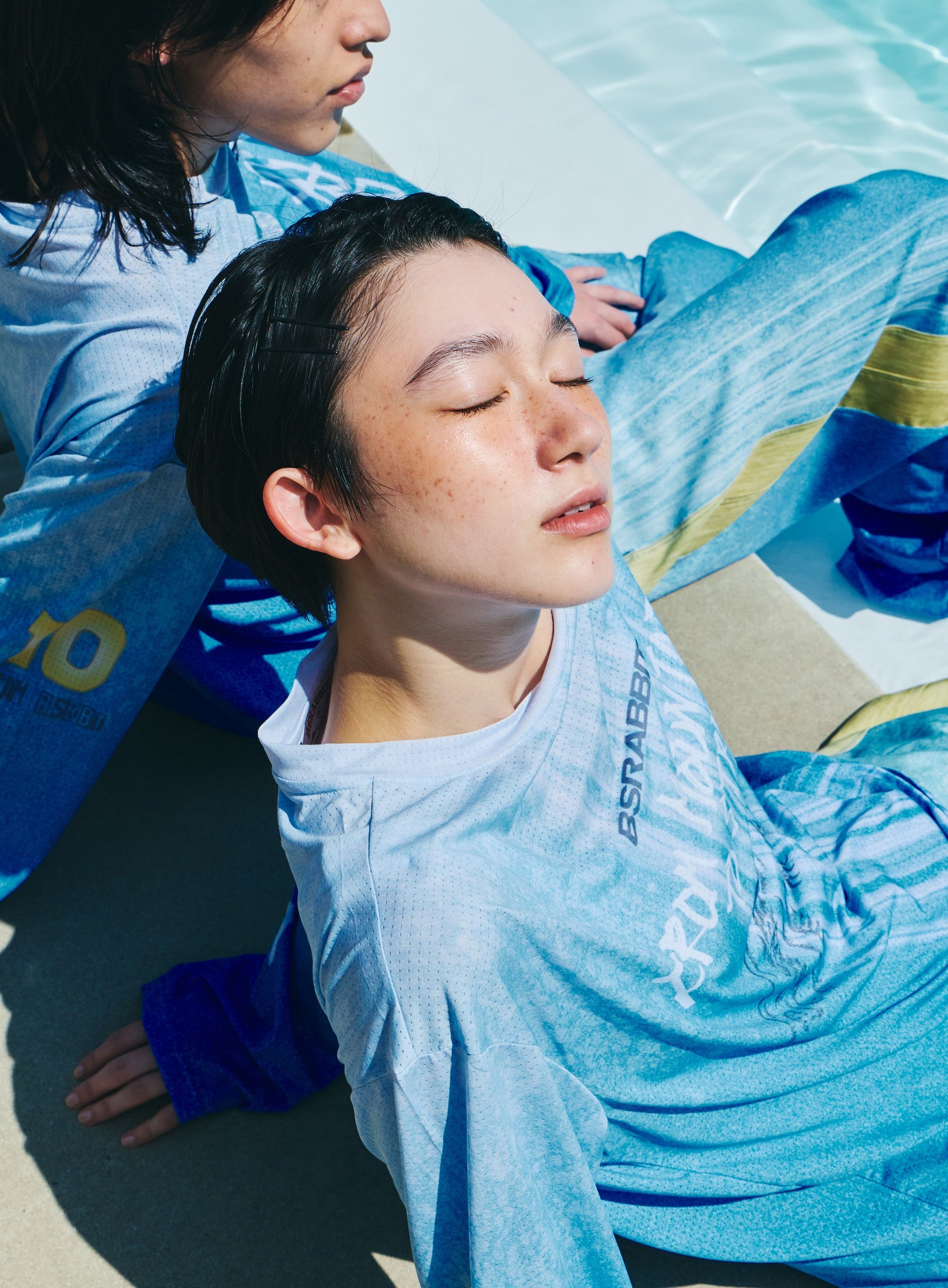 BSRABBIT 26SS summer streetwear styling image with washed texture and relaxed silhouette