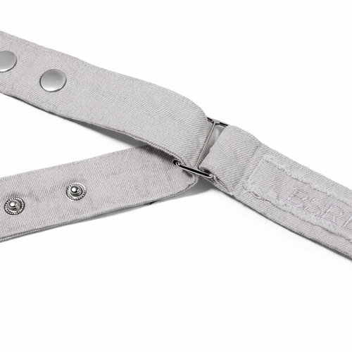 Raw Edge Snap Belt White