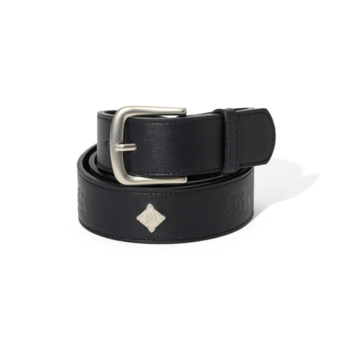 Signature Rivet Leather Belt Black