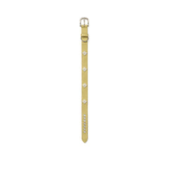 Signature Rivet Vegan Leather Dog Collar Olive
