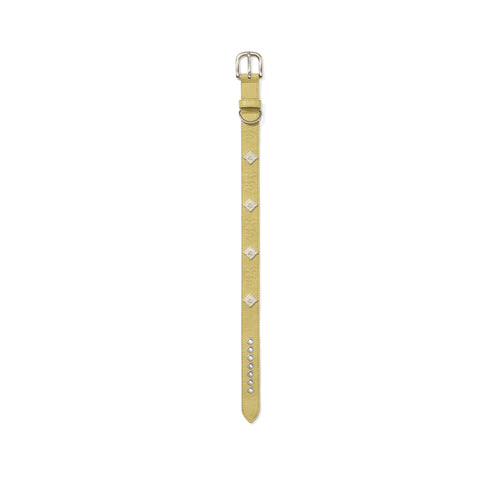 Signature Rivet Vegan Leather Dog Collar Olive