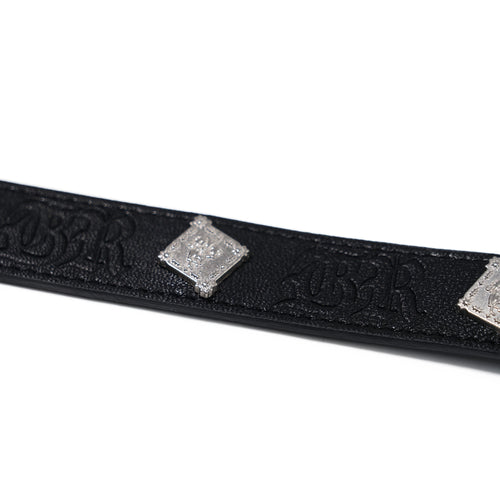 Signature Rivet Vegan Leather Dog Collar Black