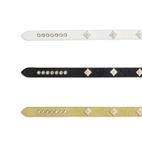 Signature Rivet Vegan Leather Dog Collar Black