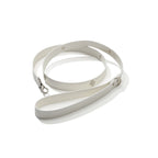 Signature Rivet Vegan Leather Dog Leash White