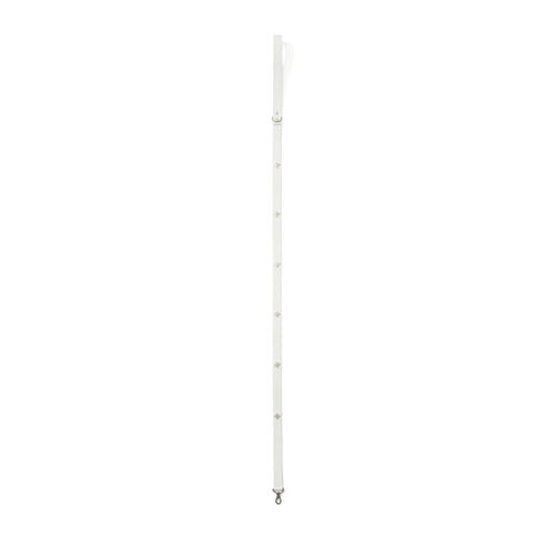 Signature Rivet Vegan Leather Dog Leash White