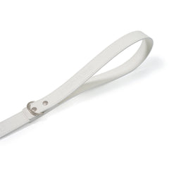 Signature Rivet Vegan Leather Dog Leash White