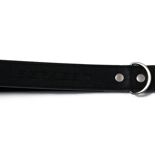 Signature Rivet Vegan Leather Dog Leash Black