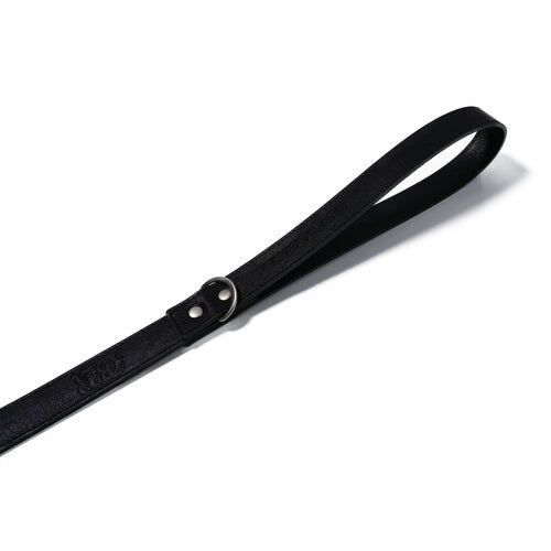 Signature Rivet Vegan Leather Dog Leash Black