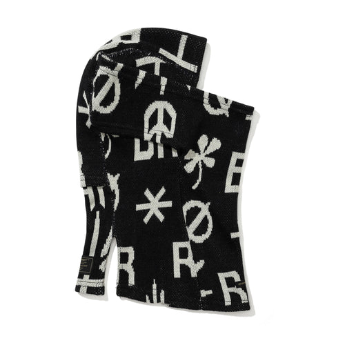 Br Jacquard Balaclava Black