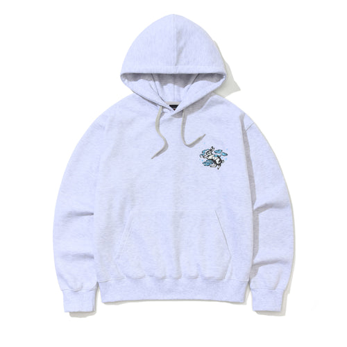 Smoking Rabbit Hoodie Heather Gray