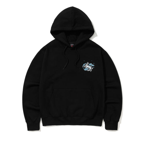 Smoking Rabbit Hoodie Black