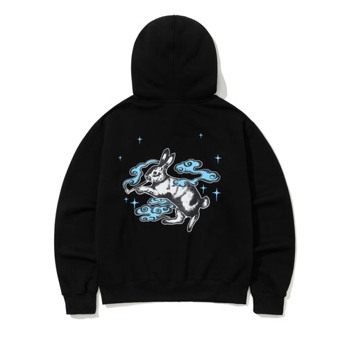 Smoking Rabbit Hoodie Black