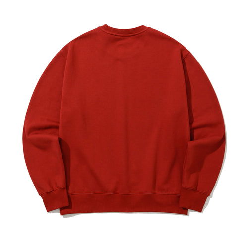 Stop Overthinking Crewneck Dark Red