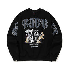 Stop Overthinking Crewneck Black