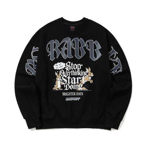 Stop Overthinking Crewneck Black