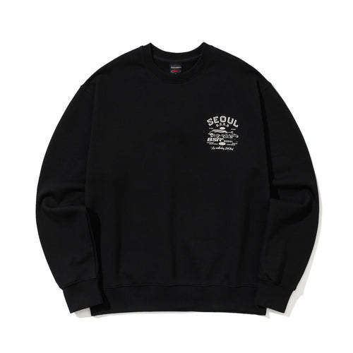 Seoul Bsrb Back Print Crewneck Black