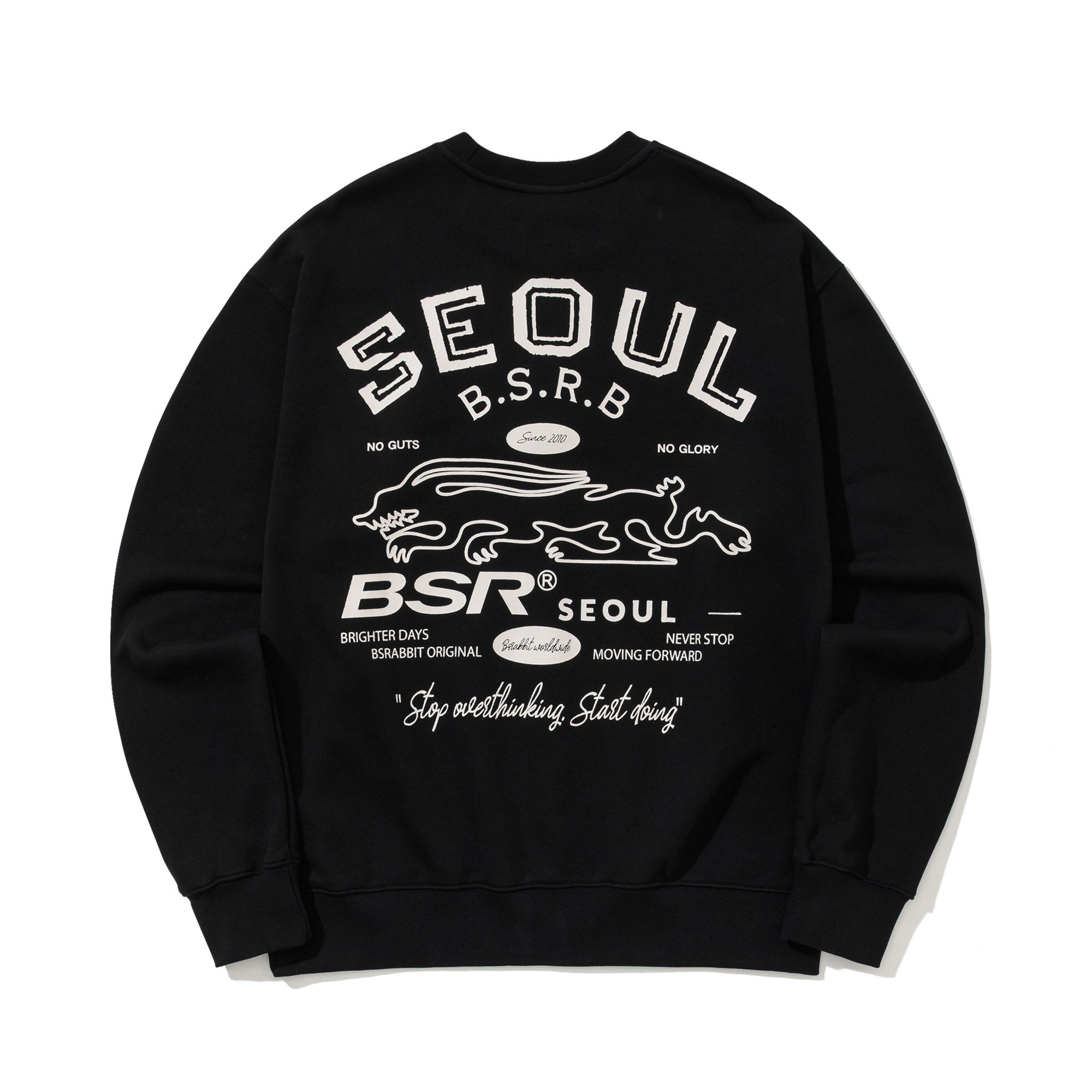2526FW BSRABBIT Seoul Bsrb Back Print Crewneck Black
