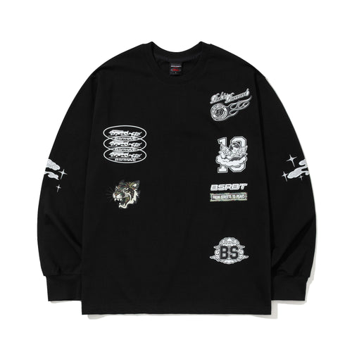 Multi Logo Long Sleeve Black