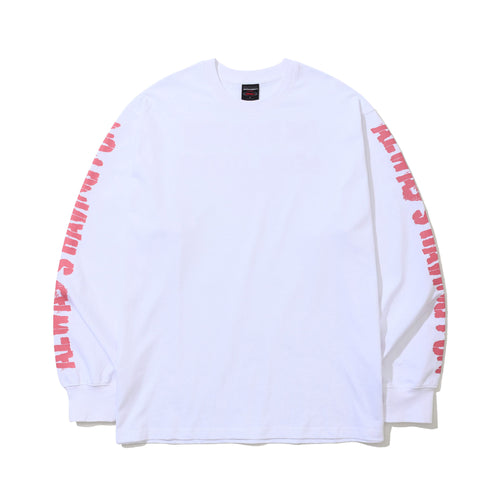 Awhf Back Print Long Sleeve White