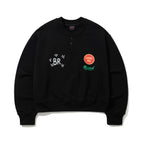 Br Snap Henry Neck Sweatshirt Black