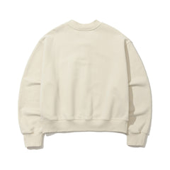 Bsr Classic  Henry Neck Sweatshirt Ivory