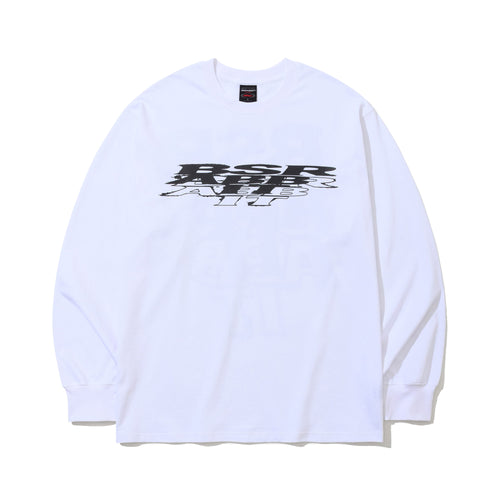 Sprayed Logo Long Sleeve White