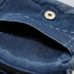 Patchwork Flap Denim Cross Bag Indigo
