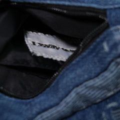 Patchwork Flap Denim Cross Bag Indigo